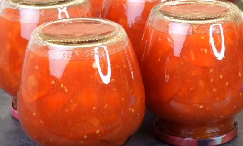 Лечо з перцю та помідорів без оцту на зиму